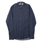 TED BAKER Mens Plain Shirt Blue Long Sleeve S