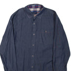 TED BAKER Mens Plain Shirt Blue Long Sleeve S