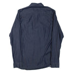 TED BAKER Mens Plain Shirt Blue Long Sleeve S