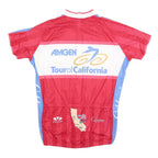 VOLER Mens Red & Blue Tour Of California Cycling T-Shirt L Short Sleeve Crew