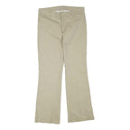 DICKIES Mens Beige Regular Fit Cotton Blend Trousers W34 L32 Workwear Zip