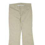 DICKIES Mens Beige Regular Fit Cotton Blend Trousers W34 L32 Workwear Zip