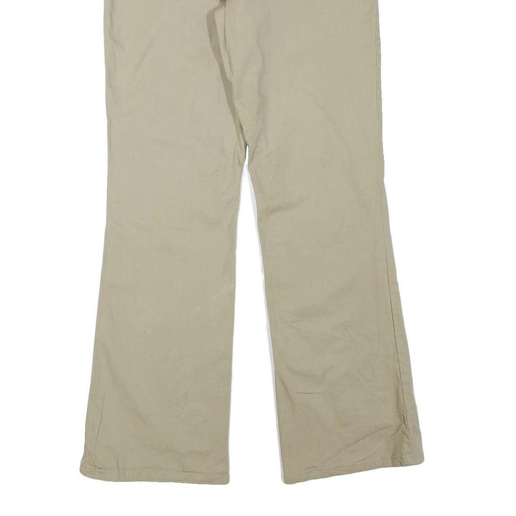 DICKIES Mens Beige Regular Fit Cotton Blend Trousers W34 L32 Workwear Zip