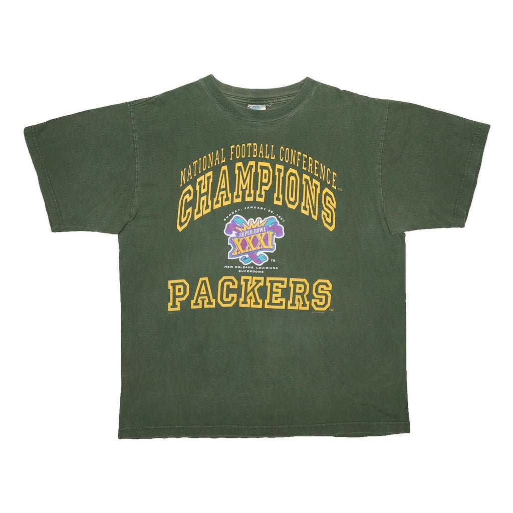 TOUR CHAMP Mens Green National Football Conference Champions Packers T-Shirt XL