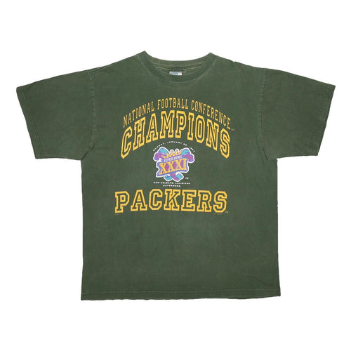 TOUR CHAMP Mens Green National Football Conference Champions Packers T-Shirt XL