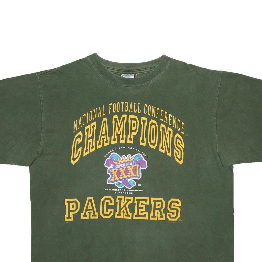 TOUR CHAMP Mens Green National Football Conference Champions Packers T-Shirt XL