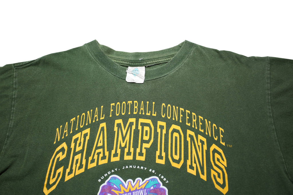 TOUR CHAMP Mens Green National Football Conference Champions Packers T-Shirt XL