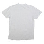 ADIDAS Mens Grey Cotton Blend T-Shirt M Short Sleeve Crew Neck Flag Logo Graphic