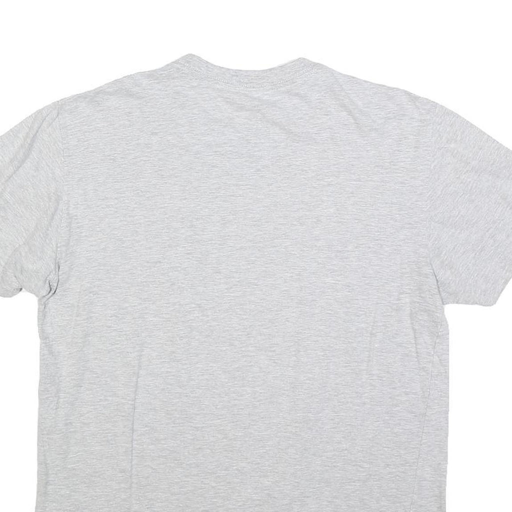 ADIDAS Mens Grey Cotton Blend T-Shirt M Short Sleeve Crew Neck Flag Logo Graphic