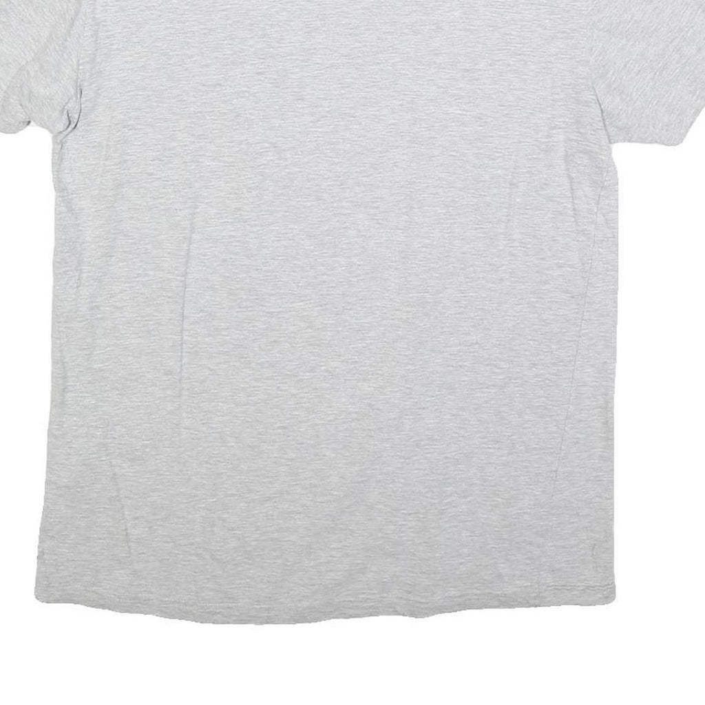 ADIDAS Mens Grey Cotton Blend T-Shirt M Short Sleeve Crew Neck Flag Logo Graphic