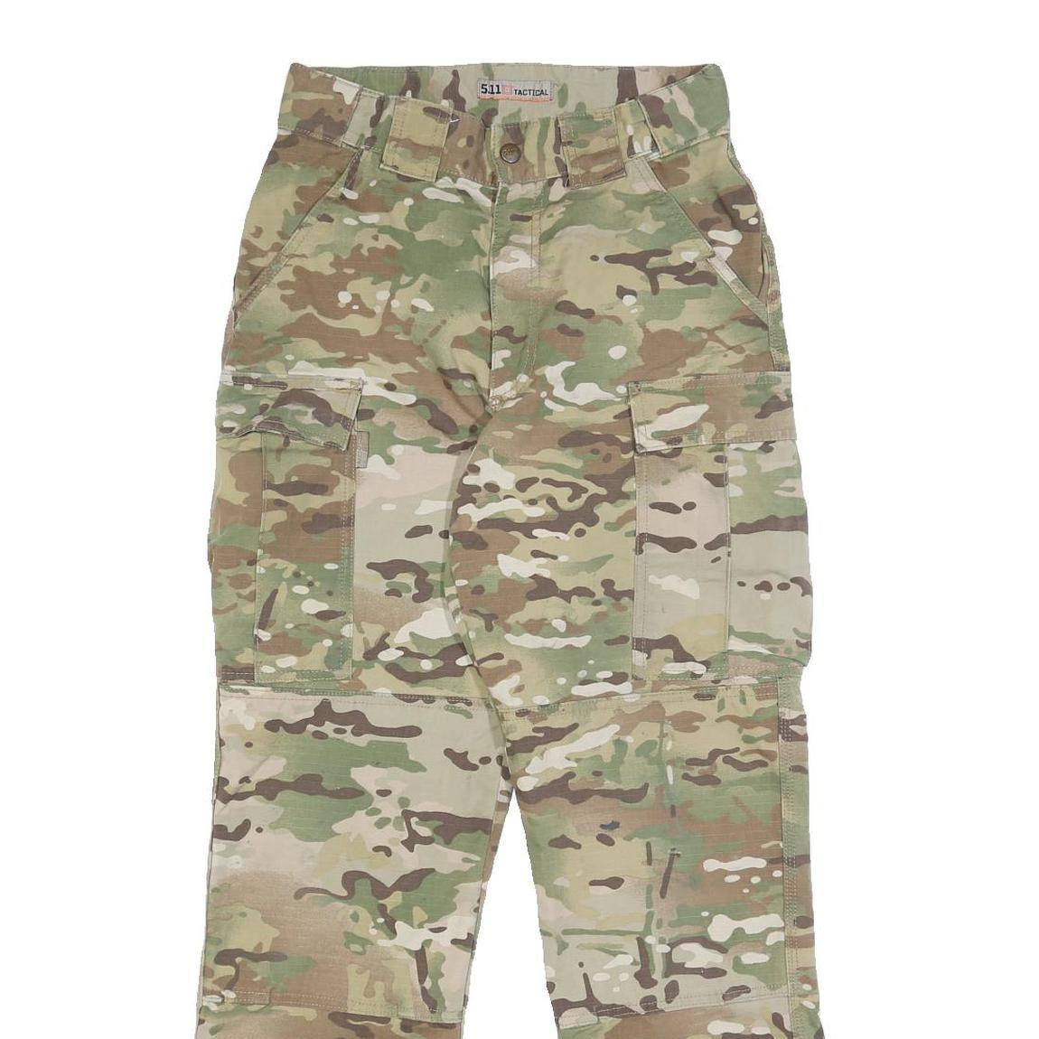 511 TACTICAL Mens Slim Camouflage Cotton Blend W28 L30 Cargo Trousers Zip