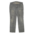 CARHARTT Womens Cotton Blend Grey Slim Slim Fit Straight Leg Trousers W33 L29