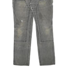 CARHARTT Womens Cotton Blend Grey Slim Slim Fit Straight Leg Trousers W33 L29