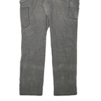 CARHARTT Womens Cotton Blend Grey Slim Slim Fit Straight Leg Trousers W33 L29