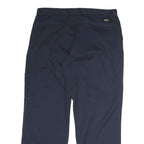 DICKIES Mens Cotton Blend Navy Regular Straight Trousers W36 L30 Workwear