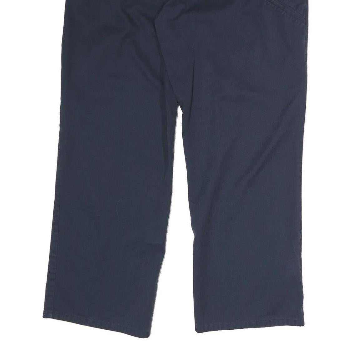 DICKIES Mens Cotton Blend Navy Regular Straight Trousers W36 L30 Workwear