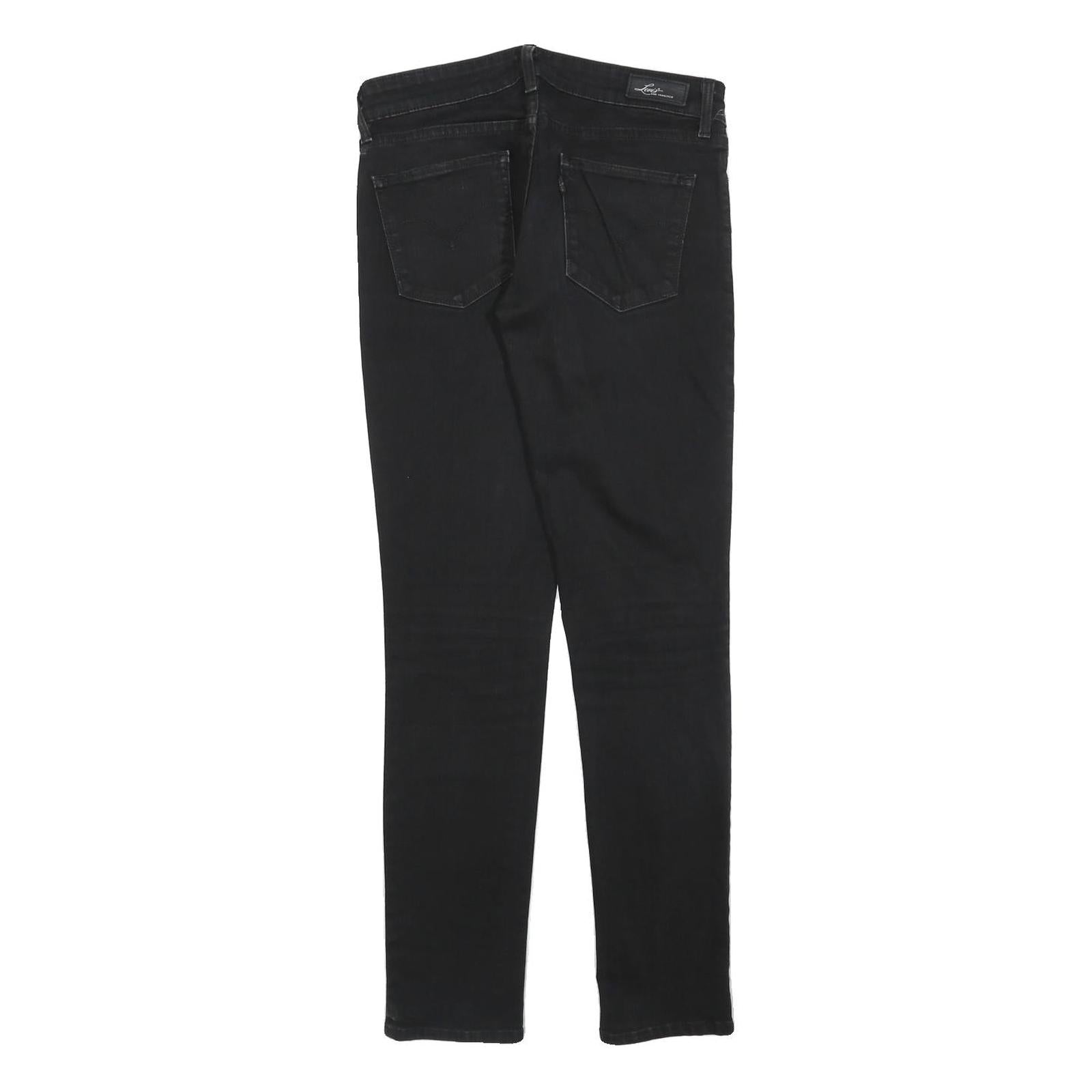 LEVI'S Womens Jeans Black Slim Skinny Denim Medium W28 L29 Zip Cotton Blend