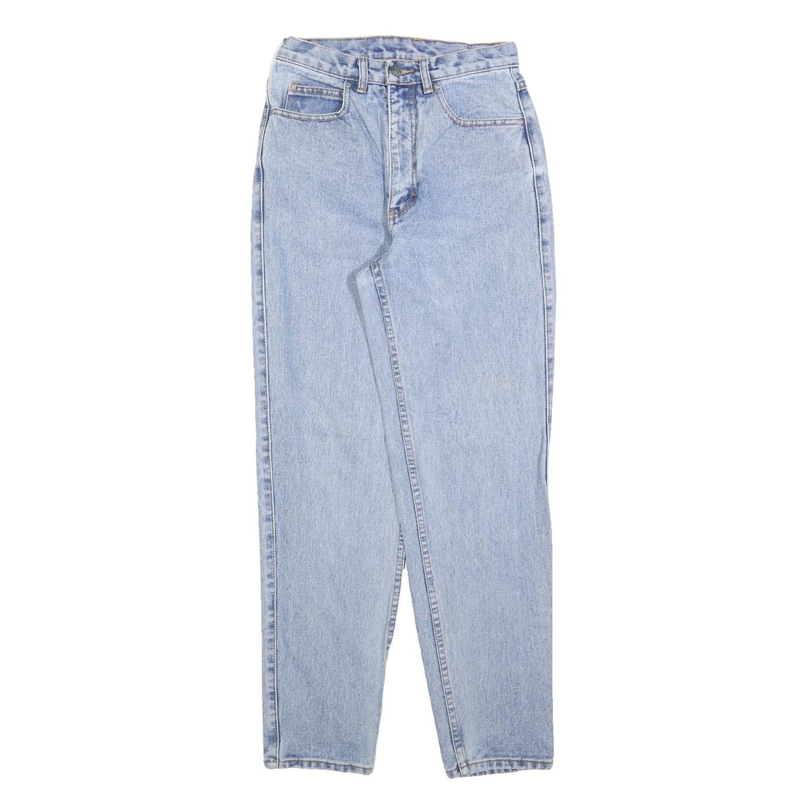 TEDDYS Womens Regular Light Blue Denim Jeans W25 L30 Cotton Blend Zip