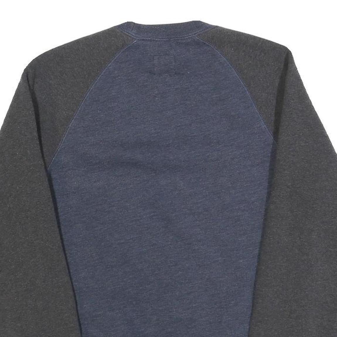 JACK WILLS Mens Blue & Grey Crew Neck XS Cotton Blend Sweatshirt Pullover