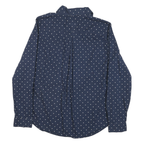 TOMMY HILFIGER Womens Navy Blue & White Polka Dot Shirt M Cotton Blend