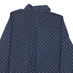 TOMMY HILFIGER Womens Navy Blue & White Polka Dot Shirt M Cotton Blend