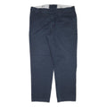 DICKIES Mens Cotton Blend Navy Slim Straight Trousers W40 L31 Workwear Casual