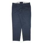 DICKIES Mens Cotton Blend Navy Slim Straight Trousers W40 L31 Workwear Casual