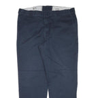 DICKIES Mens Cotton Blend Navy Slim Straight Trousers W40 L31 Workwear Casual