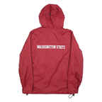 NIKE Mens Red Washington State Windbreaker Jacket S Polyester Zip Hooded Plain