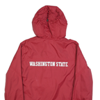 NIKE Mens Red Washington State Windbreaker Jacket S Polyester Zip Hooded Plain