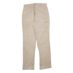CARHARTT Mens Cotton Blend Beige Relaxed Straight Trousers W32 L34 Workwear