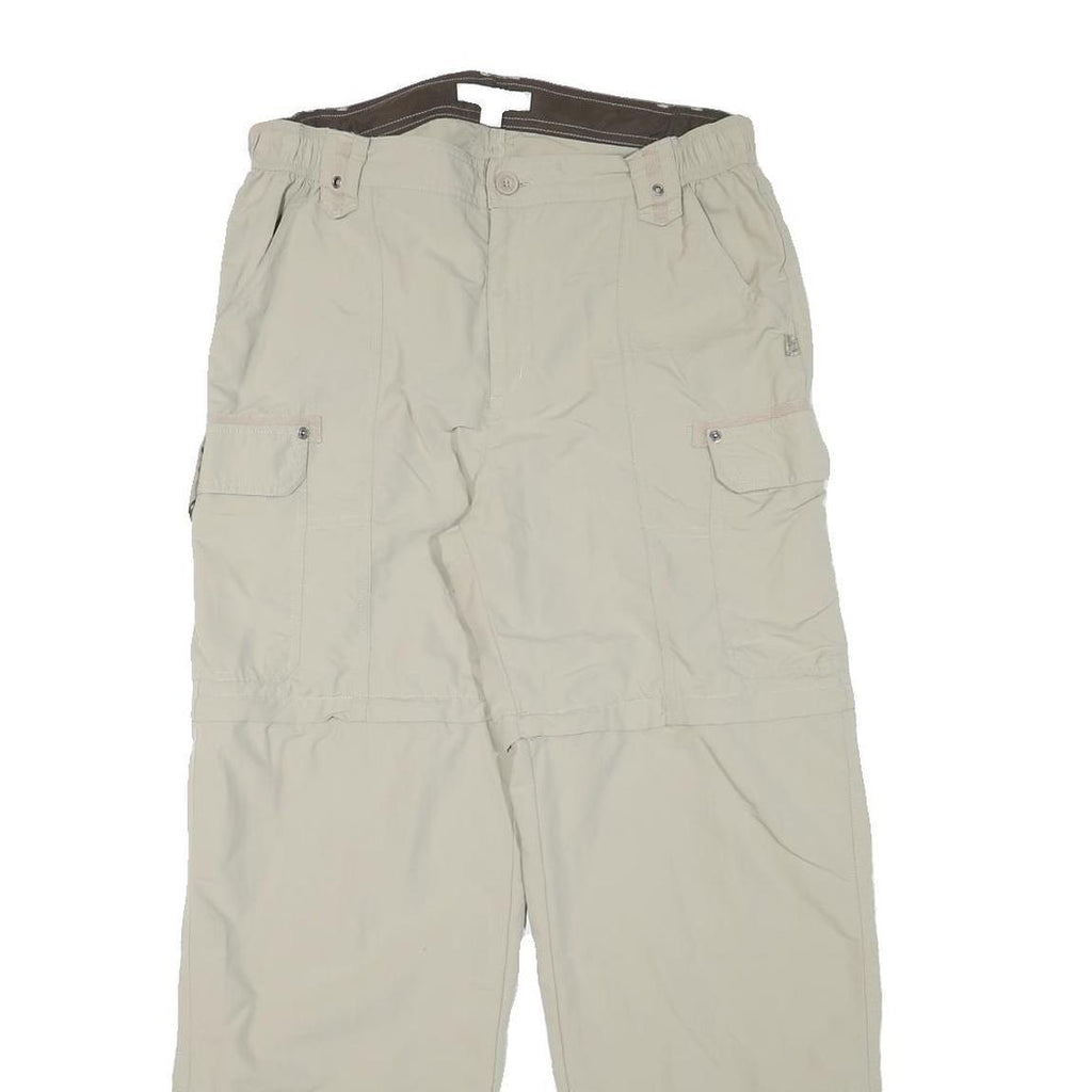 TCM Mens Relaxed Beige Polyester Blend Cargo Trousers W30 L29 Zip Closure