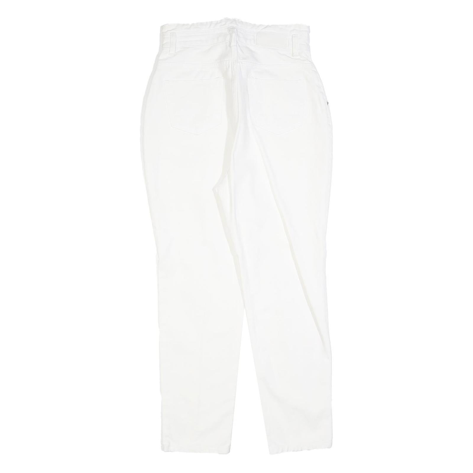 TOP DRESSING Womens White Regular Jeans Denim Button W27 L26 Classic Cotton