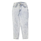 GALAXY Womens Jeans Blue Regular Straight Denim Light W26 L28 Zip Cotton Blend