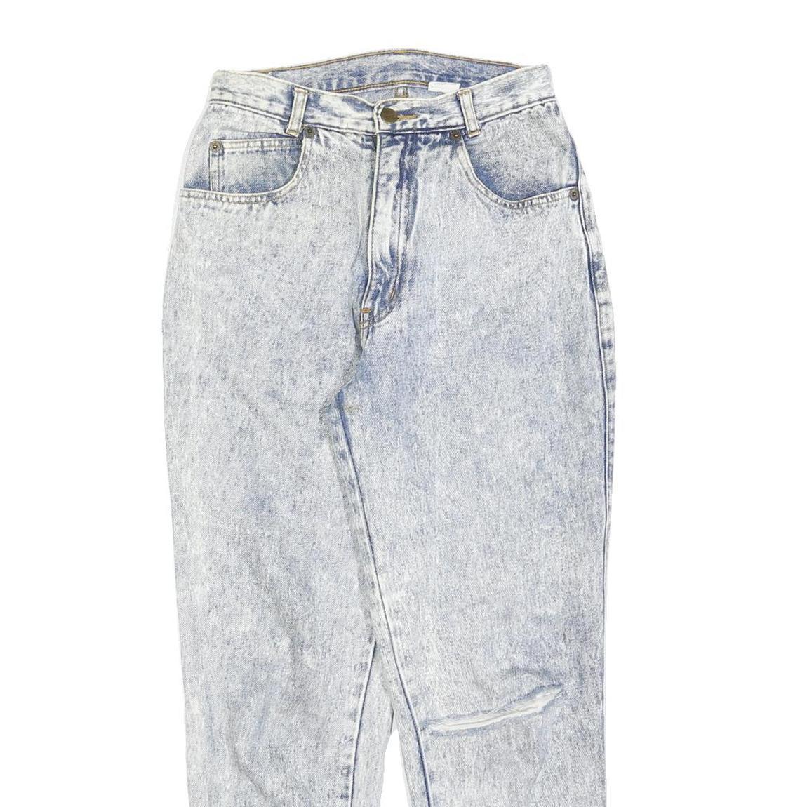 GALAXY Womens Jeans Blue Regular Straight Denim Light W26 L28 Zip Cotton Blend