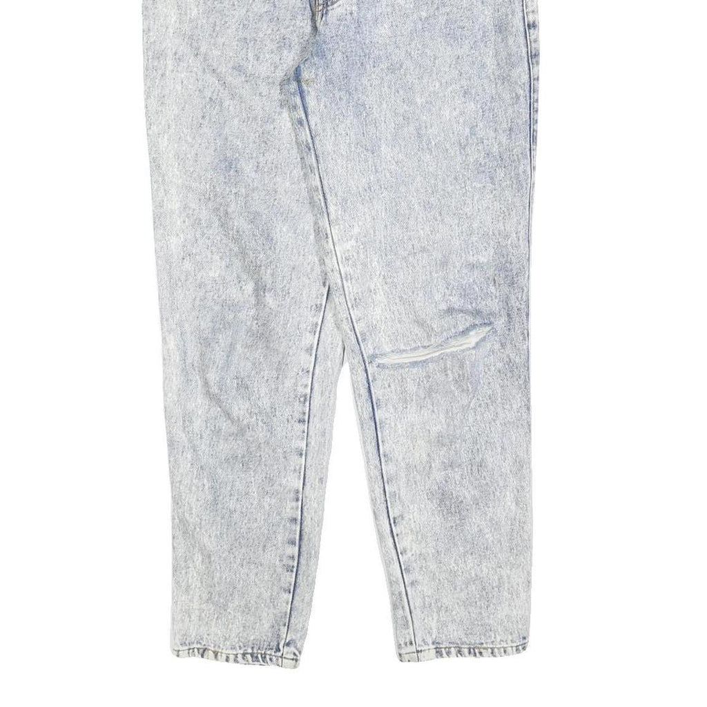 GALAXY Womens Jeans Blue Regular Straight Denim Light W26 L28 Zip Cotton Blend