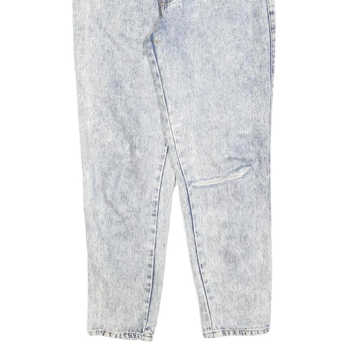 GALAXY Womens Jeans Blue Regular Straight Denim Light W26 L28 Zip Cotton Blend