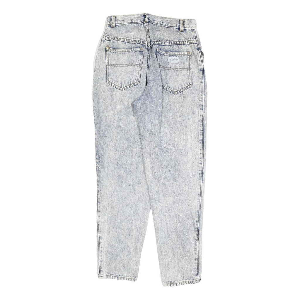 GALAXY Womens Jeans Blue Regular Straight Denim Light W26 L28 Zip Cotton Blend