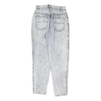 GALAXY Womens Jeans Blue Regular Straight Denim Light W26 L28 Zip Cotton Blend