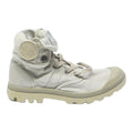 PALLADIUM Pallabrousse Womens Canvas High Top Boots Cream UK 7 Light Brown Sole