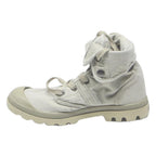 PALLADIUM Pallabrousse Womens Canvas High Top Boots Cream UK 7 Light Brown Sole