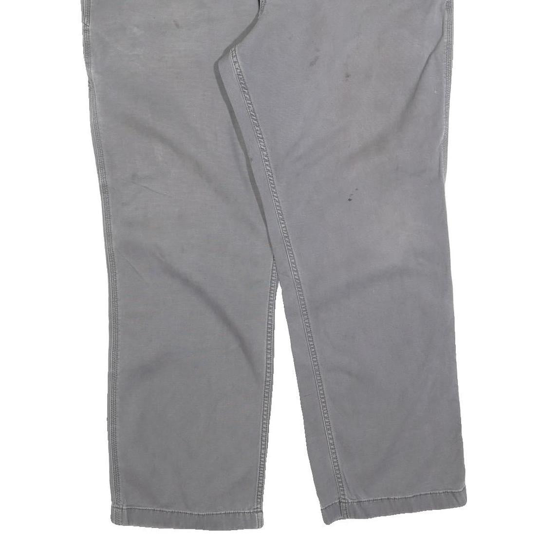 CARHARTT Mens Cotton Blend Grey Relaxed Straight Leg Trousers W38 L30 Workwear