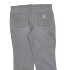 CARHARTT Mens Cotton Blend Grey Relaxed Straight Leg Trousers W38 L30 Workwear
