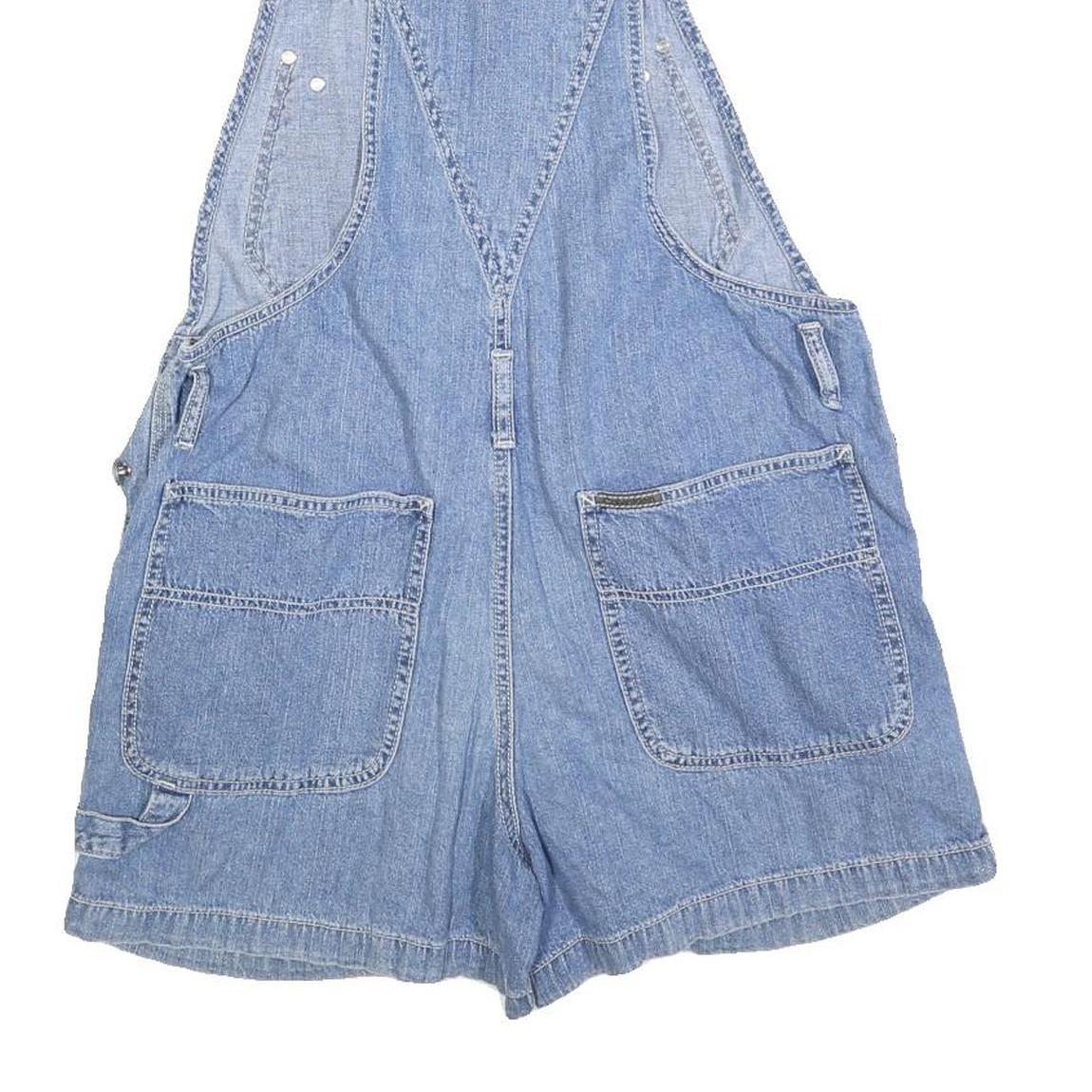 CALVIN KLEIN Womens Blue Cotton Blend Denim Dungarees Regular Fit M W32 L5