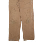 DICKIES Mens Cotton Blend Beige Regular Fit Straight Leg Trousers W33 L34