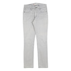 LEVI'S 471 Womens Jeans Pale Grey Slim Skinny Denim W28 L30 Zip Cotton Blend
