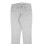LEVI'S 471 Womens Jeans Pale Grey Slim Skinny Denim W28 L30 Zip Cotton Blend