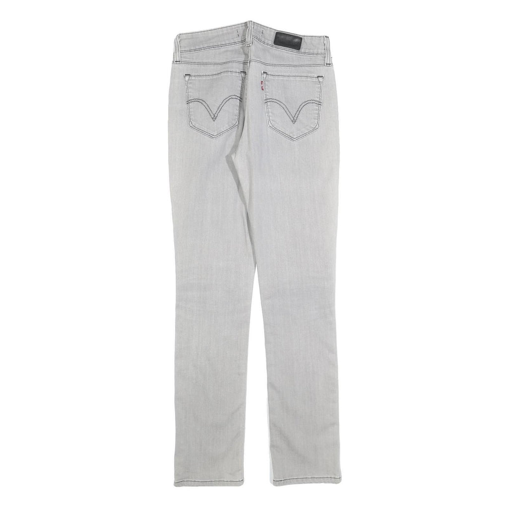 LEVI'S 471 Womens Jeans Pale Grey Slim Skinny Denim W28 L30 Zip Cotton Blend