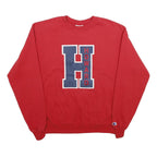 CHAMPION Mens Red Howard Crew Neck M Cotton Blend Sweatshirt Pullover Casual