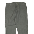 DICKIES Mens Cotton Blend Grey Regular Straight Trousers W40 L30 Workwear Zip